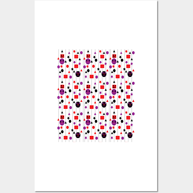 Funny Halloween Gift Idea - Halloween Pattern Posters Wall Art by WassilArt